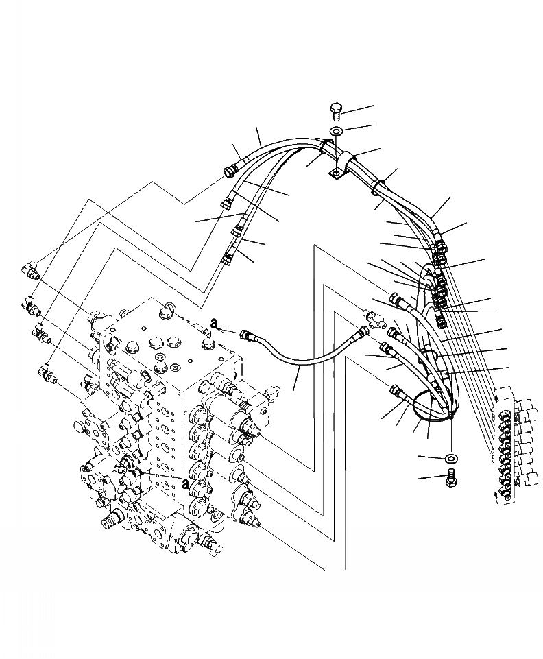 Схема запчастей Komatsu PC220LC-8 - H8-A ГИДРОЛИНИЯ ОСНОВН. ЛИНИЯ PPC ШЛАНГИ ГИДРАВЛИКА