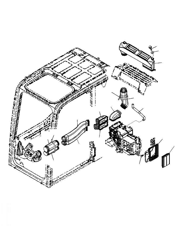 Схема запчастей Komatsu PC220LC-8 - K-7A КАБИНА КОНДИЦ. ВОЗДУХА ВОЗДУХОВОДЫ (/) OPERATOR\XD S ОБСТАНОВКА И СИСТЕМА УПРАВЛЕНИЯ