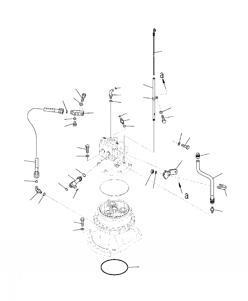 Схема запчастей Komatsu PC220LC-8 - N-A МОТОР ПОВОРОТА КРЕПЛЕНИЕ ПОВОРОТН. КРУГ И КОМПОНЕНТЫ