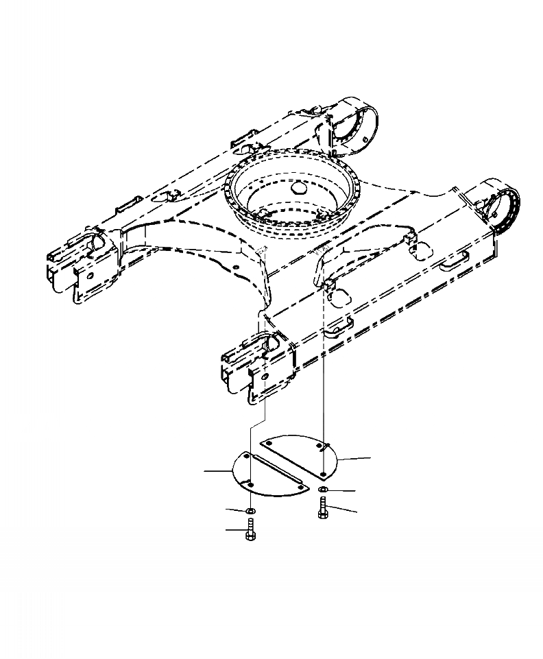 Схема запчастей Komatsu PC220LC-8 - R-A ГУСЕНИЧНАЯ РАМА НИЖН.COVER НИЖН.CARRIAGE