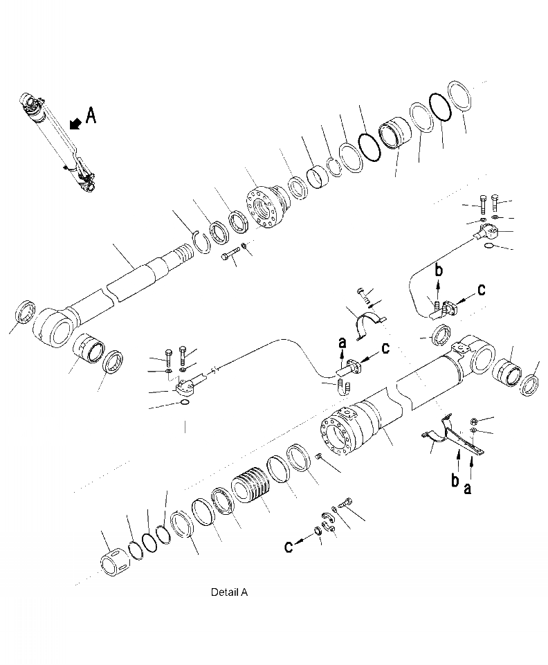 Схема запчастей Komatsu PC220LC-8 - T-A ЦИЛИНДР СТРЕЛЫПРАВ. РАБОЧЕЕ ОБОРУДОВАНИЕ
