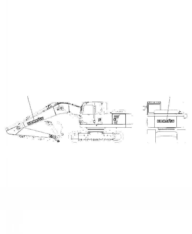 Схема запчастей Komatsu PC220LC-8 - U-A ТАБЛИЧКИ KOMATSU ЛОГОТИП МАРКИРОВКА