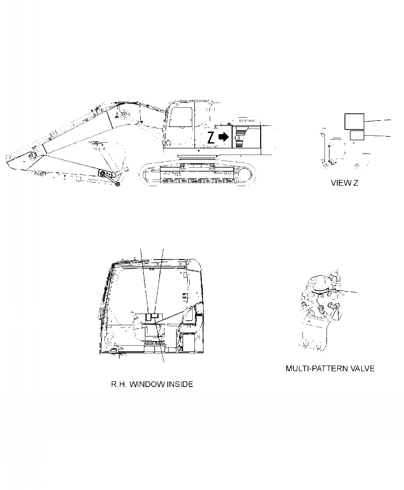 Схема запчастей Komatsu PC220LC-8 - U7-A ПЛАСТИНА MULTI-PATTERN МАРКИРОВКА