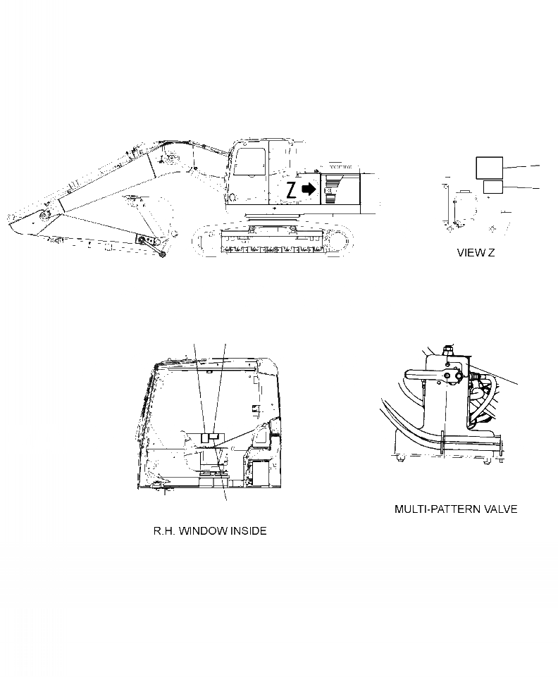 Схема запчастей Komatsu PC220LC-8 - U7-A ПЛАСТИНА MULTI-PATTERN ДЛЯ LATIN AMERICA СПЕЦ-Я. МАРКИРОВКА