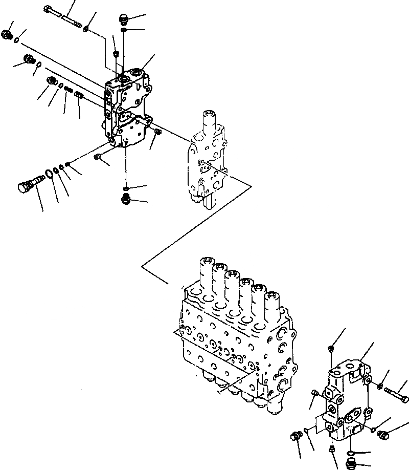 Схема запчастей Komatsu PC220LL-6 - FIG. H-A ОСНОВН. КЛАПАН - END КРЫШКАASSEMBLIES ГИДРАВЛИКА