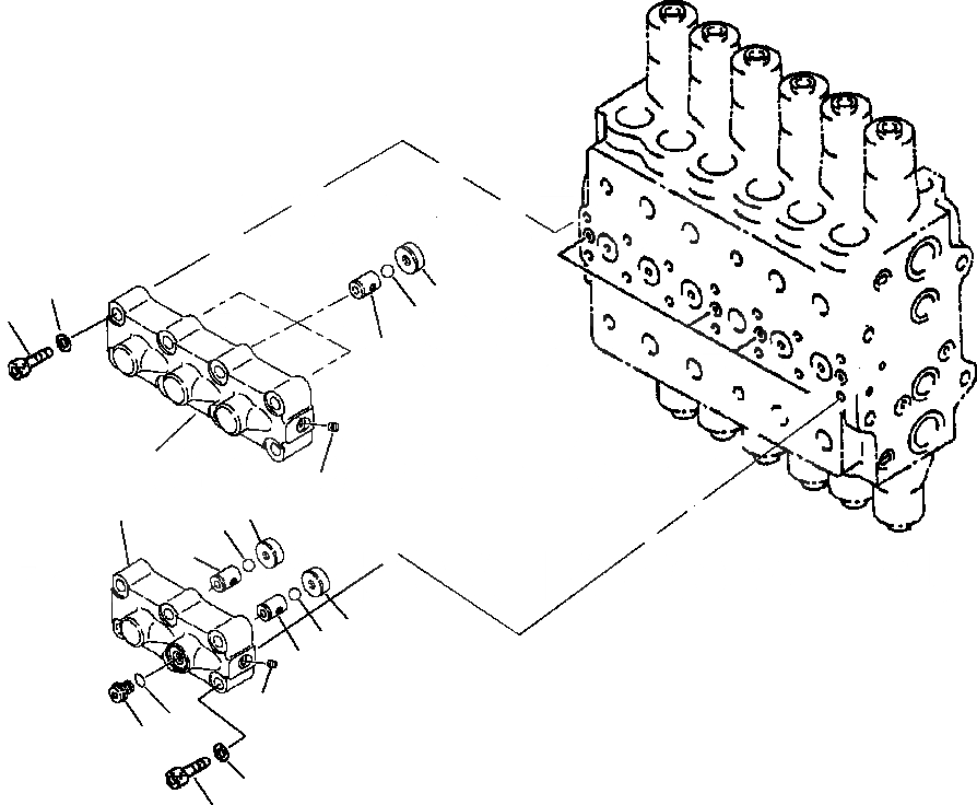 Схема запчастей Komatsu PC220LL-6 - FIG. H-A ОСНОВН. КЛАПАН - LS РАСПРЕДЕЛИТ. КЛАПАН ASSEMBLIES ГИДРАВЛИКА