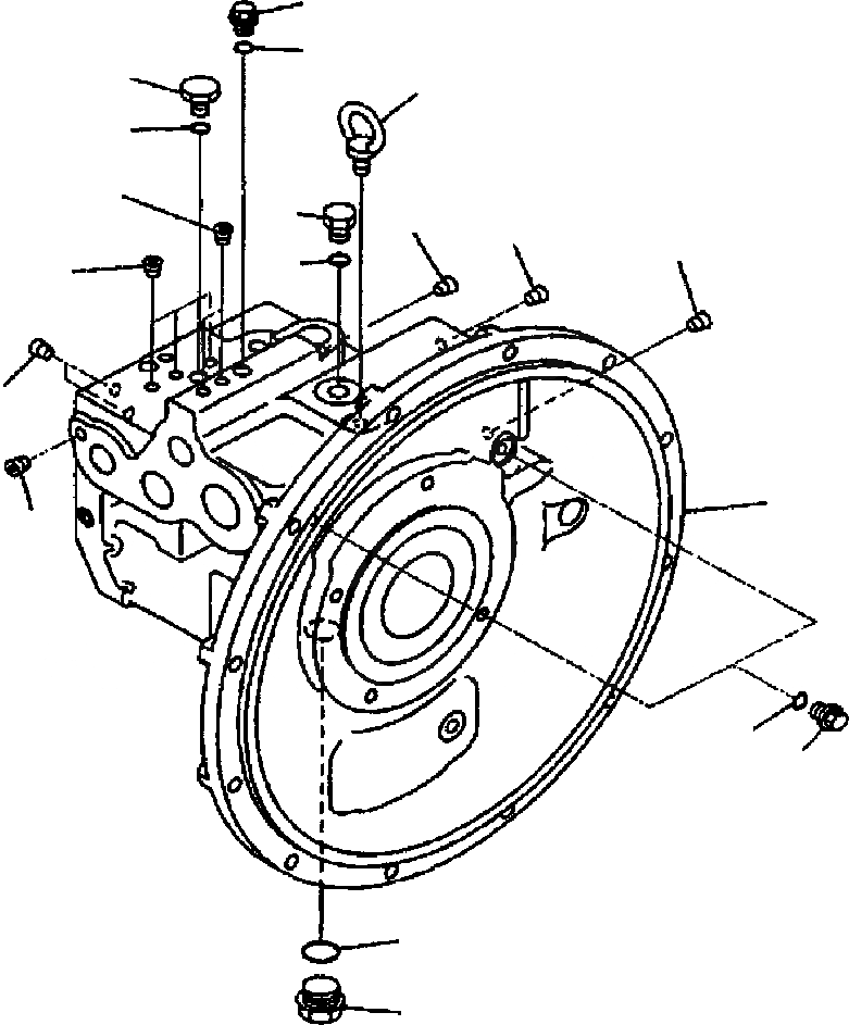 Схема запчастей Komatsu PC220LL-6 - FIG. H-A ОСНОВН. НАСОС - ПЕРЕДН. КОРПУС ASSEMBLY ГИДРАВЛИКА