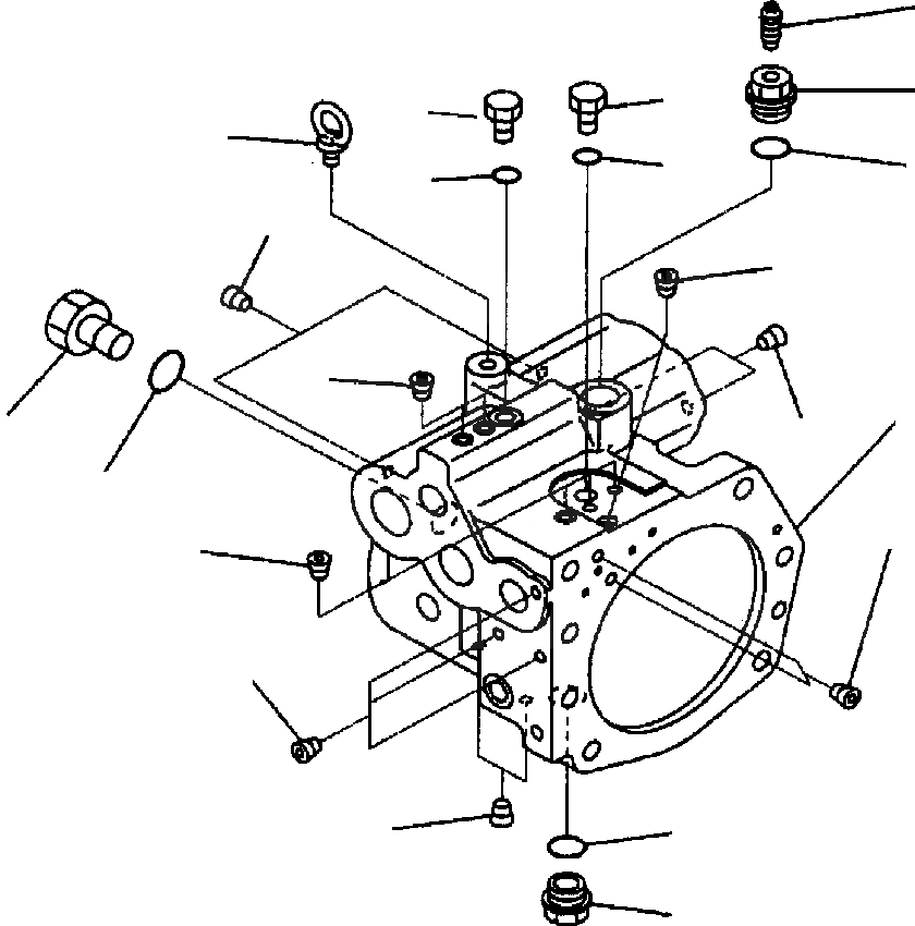 Схема запчастей Komatsu PC220LL-6 - FIG. H-A ОСНОВН. НАСОС - ЗАДН. КОРПУС ASSEMBLY ГИДРАВЛИКА