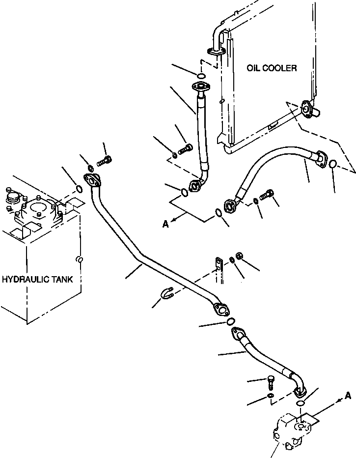 Схема запчастей Komatsu PC220LL-6 - FIG. H-A ГИДРОЛИНИЯ - МАСЛООХЛАДИТЕЛЬ ГИДРАВЛИКА