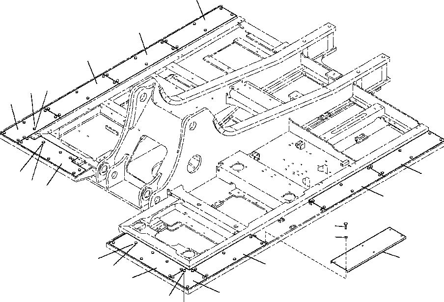 Схема запчастей Komatsu PC220LL-6 - FIG. J-9A ОСНОВНАЯ РАМА - NON-SKID ПЛАСТИНЫ С КАБИНОЙ RISER ОСНОВНАЯ РАМА И ЕЕ ЧАСТИ