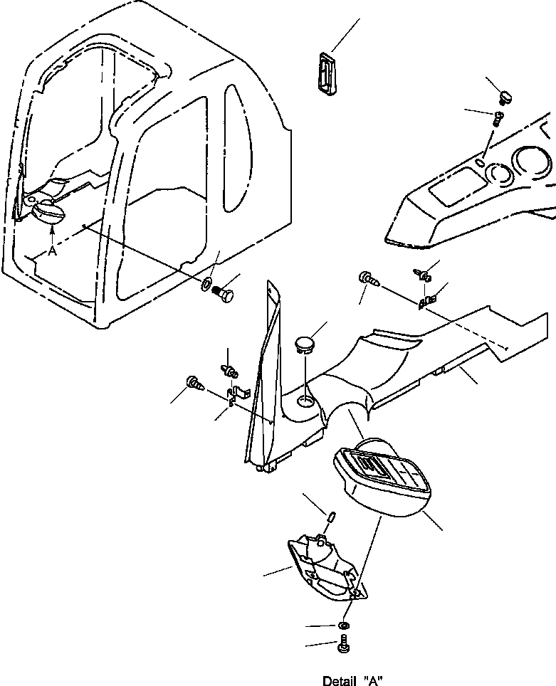 Схема запчастей Komatsu PC220LL-6 - FIG. K- КАБИНА - КРЫШКА ПАНЕЛИ С МОНИТОРОМ КАБИНА ОПЕРАТОРА И СИСТЕМА УПРАВЛЕНИЯ