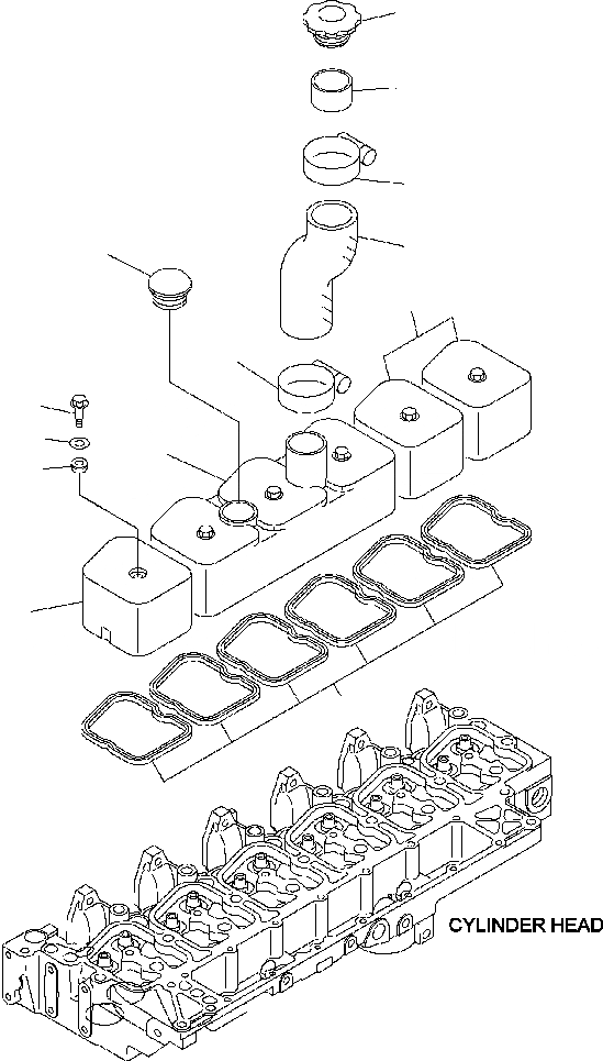 Схема запчастей Komatsu PC220LL-7L - FIG. AP-A ГОЛОВКА ЦИЛИНДРОВ COVER ДВИГАТЕЛЬ