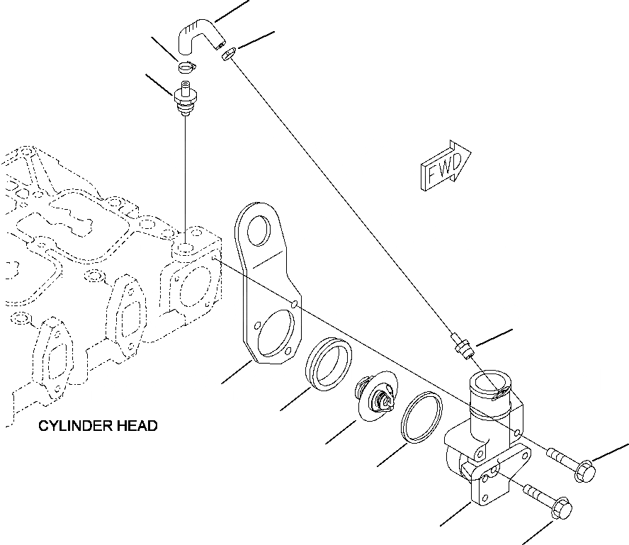 Схема запчастей Komatsu PC220LL-7L - FIG. A7P-A ТЕРМОСТАТ ДВИГАТЕЛЬ