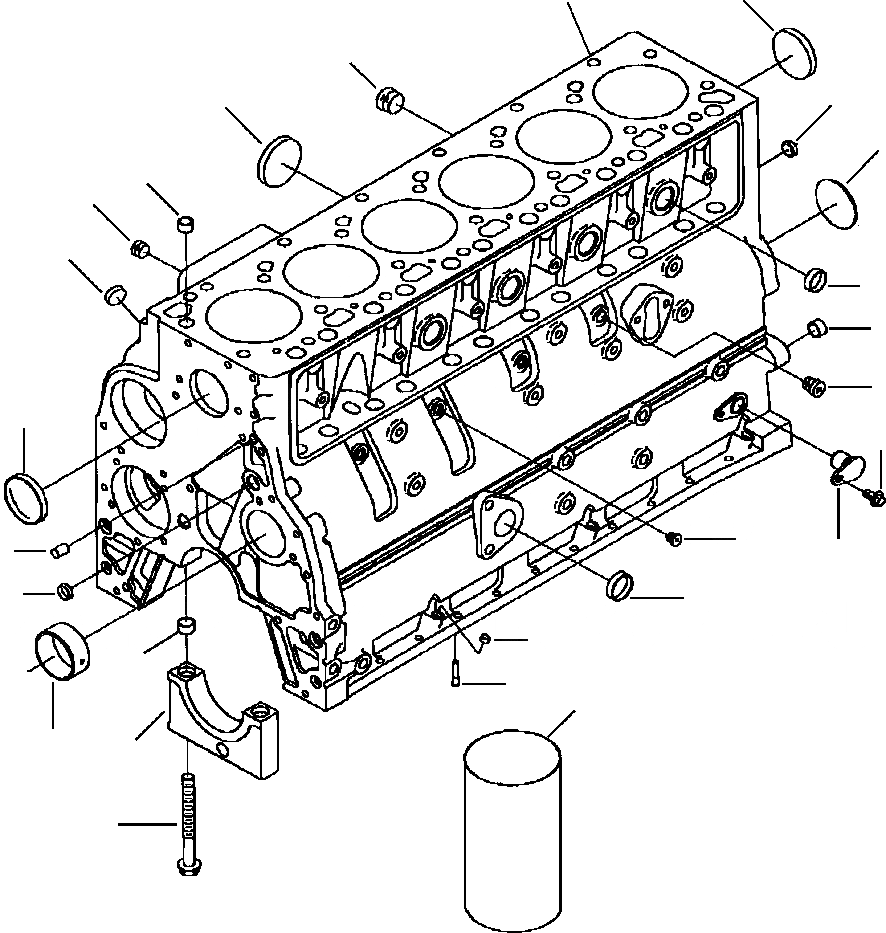 Схема запчастей Komatsu PC220LL-7L - FIG. A-AA БЛОК ЦИЛИНДРОВ ДВИГАТЕЛЬ