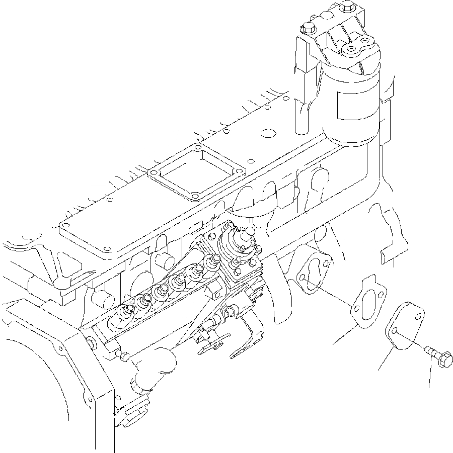 Схема запчастей Komatsu PC220LL-7L - FIG. A-AA БЛОК ЦИЛИНДРОВ COVER ДВИГАТЕЛЬ