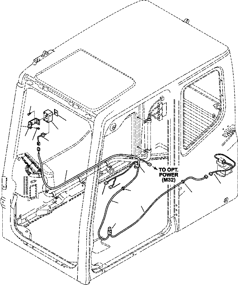 Схема запчастей Komatsu PC220LL-7L - FIG. E-A ЭЛЕКТР. - SOFT ПОВОРОТН. ОПЦ. ЭЛЕКТРИКА