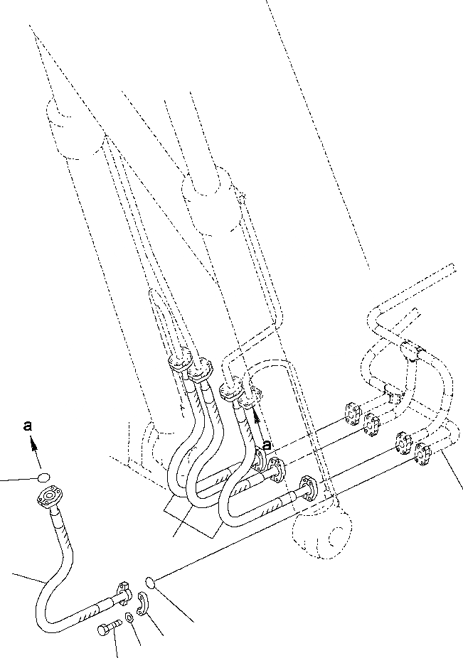 Схема запчастей Komatsu PC220LL-7L - FIG. H-A ГИДРОЛИНИЯ - ШЛАНГИ СТРЕЛЫ ГИДРАВЛИКА