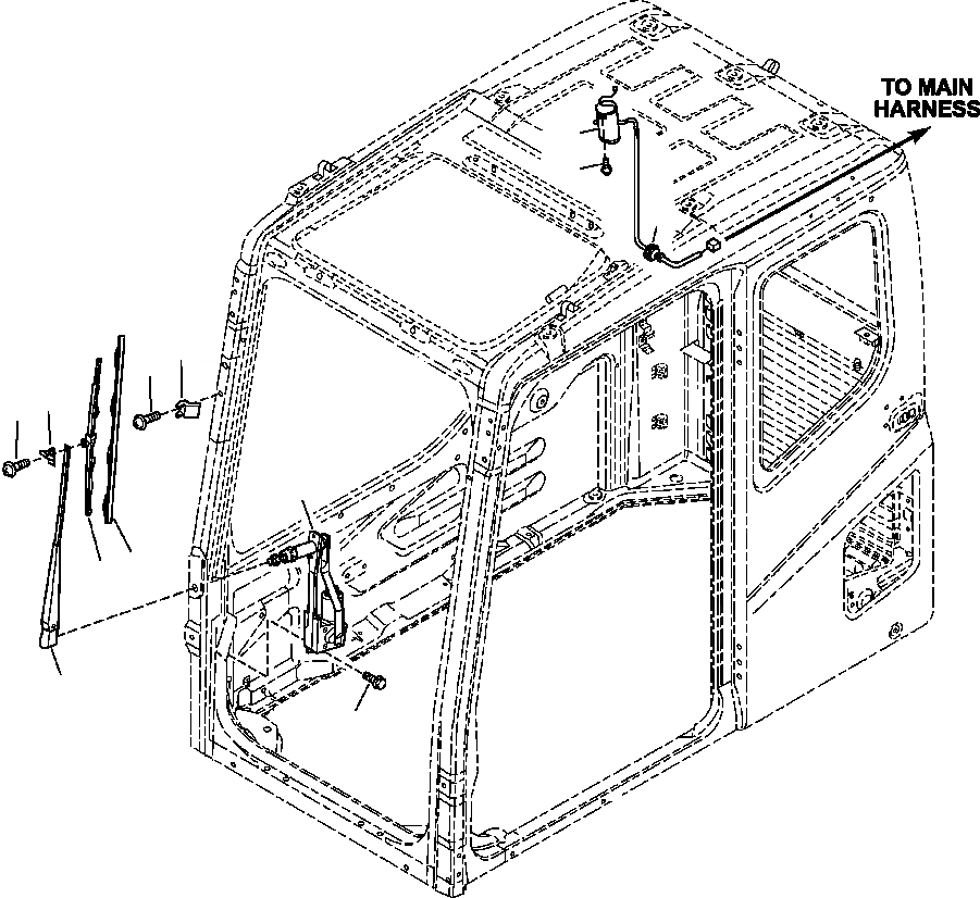 Схема запчастей Komatsu PC220LL-7L - FIG. K-8A КАБИНА - ДВОРНИКИ И ОСВЕЩЕНИЕ КАБИНА ОПЕРАТОРА И СИСТЕМА УПРАВЛЕНИЯ