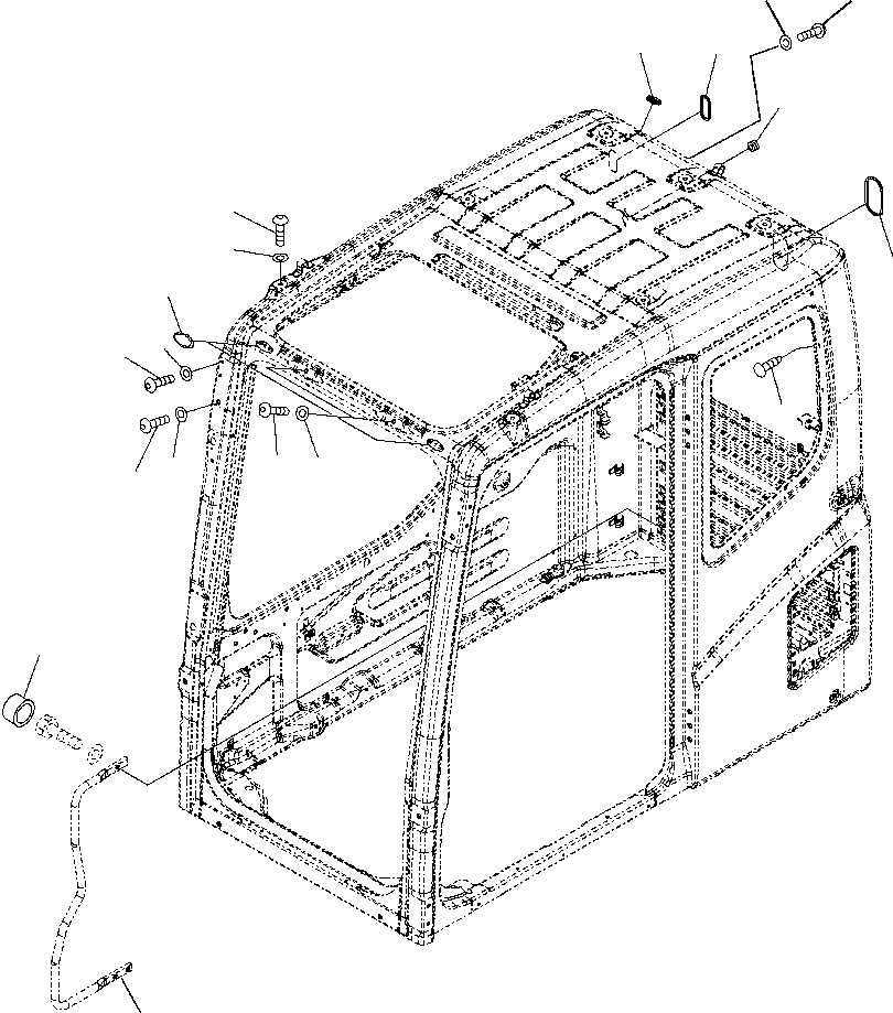 Схема запчастей Komatsu PC220LL-7L - FIG. K-B КАБИНА - БЕЗ KOMTRAX КАБИНА ОПЕРАТОРА И СИСТЕМА УПРАВЛЕНИЯ