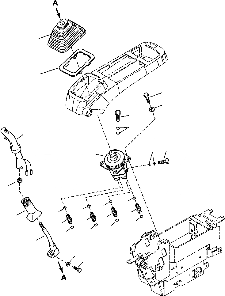 Схема запчастей Komatsu PC220LL-7L - FIG. K-9A ОСНОВН. КОНСТРУКЦИЯ - РЫЧАГ И КЛАПАН (LH) КАБИНА ОПЕРАТОРА И СИСТЕМА УПРАВЛЕНИЯ