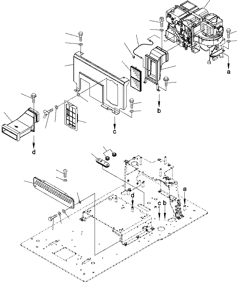 Схема запчастей Komatsu PC220LL-7L - FIG. K-A ОСНОВН. КОНСТРУКЦИЯ - КОНДИЦ. ВОЗДУХА И НИЖН. КРЫШКА КАБИНА ОПЕРАТОРА И СИСТЕМА УПРАВЛЕНИЯ