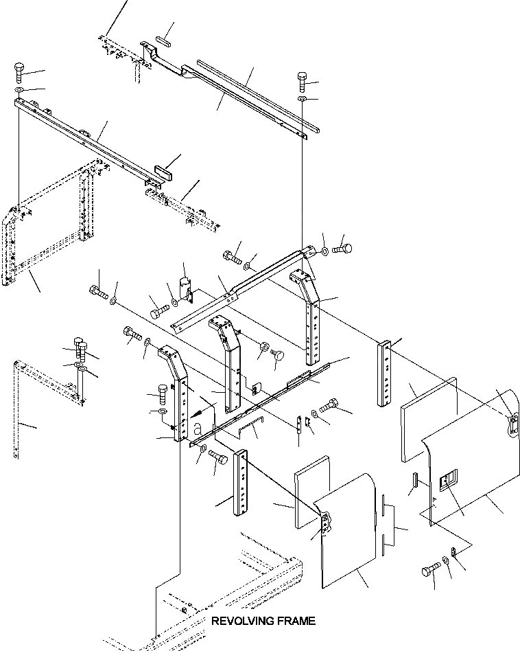 Схема запчастей Komatsu PC220LL-7L - FIG. M-A ЛЕВ. ДВЕРЬ - КАБИНА ЧАСТИ КОРПУСА