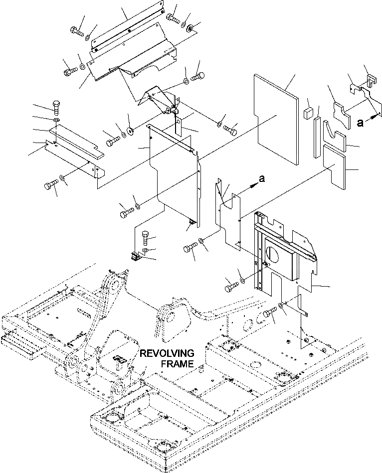 Схема запчастей Komatsu PC220LL-7L - FIG. M-A ПЕРЕГОРОДКА. - КАБИНА ЧАСТИ КОРПУСА