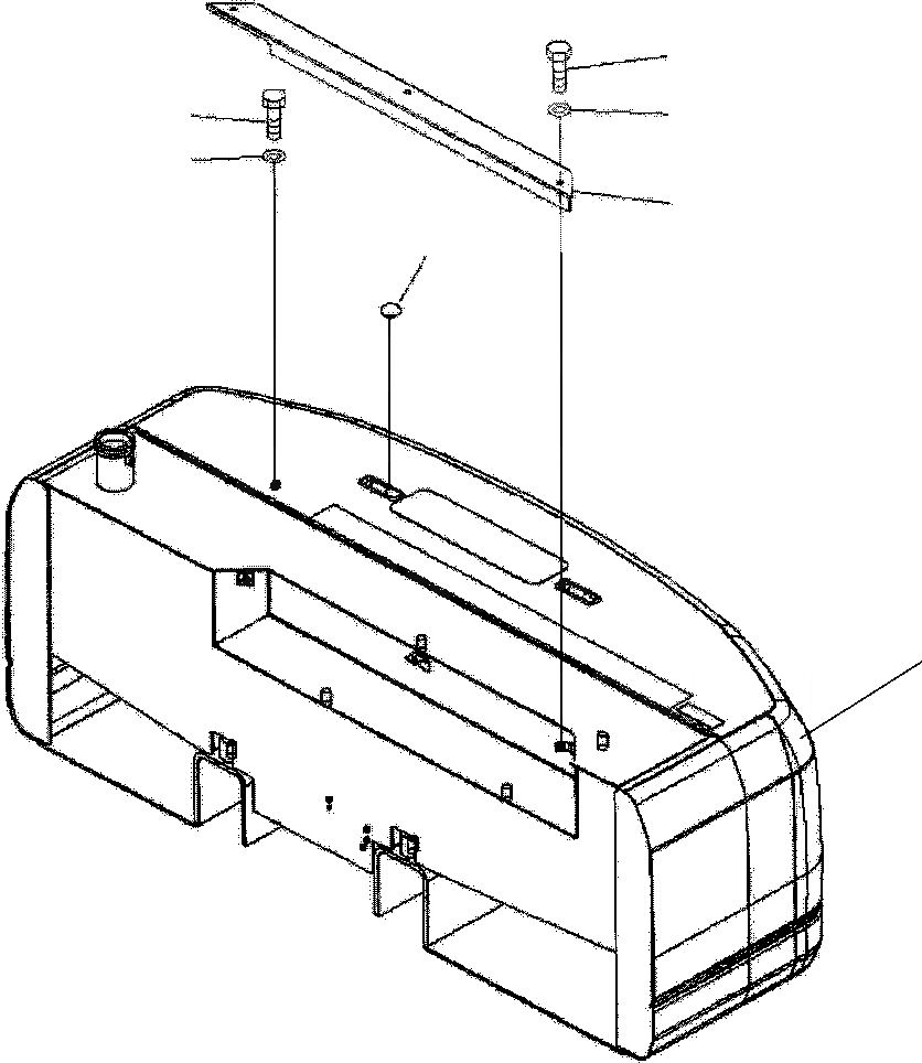 Схема запчастей Komatsu PC220LL-7L - FIG. M-C ПРОТИВОВЕС - ДОПОЛН. ТОПЛИВН. БАК. ЧАСТИ КОРПУСА