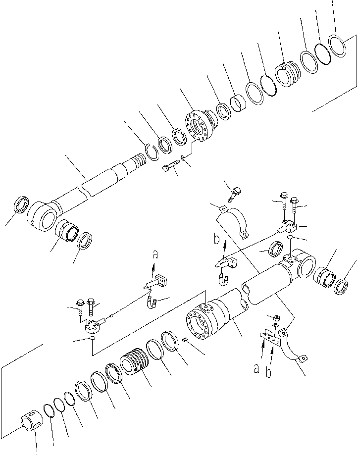 Схема запчастей Komatsu PC220LL-7L - FIG. T-A ЦИЛИНДР СТРЕЛЫ- БОЛЬШ. DIAMETER ТИП РАБОЧЕЕ ОБОРУДОВАНИЕ