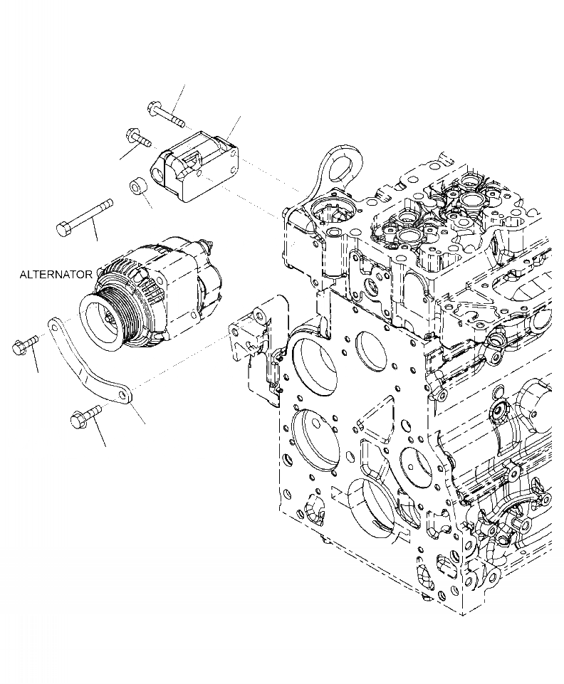 Схема запчастей Komatsu PC220LL-8 - A-AA9 КРЕПЛЕНИЕ ГЕНЕРАТОРА ДВИГАТЕЛЬ