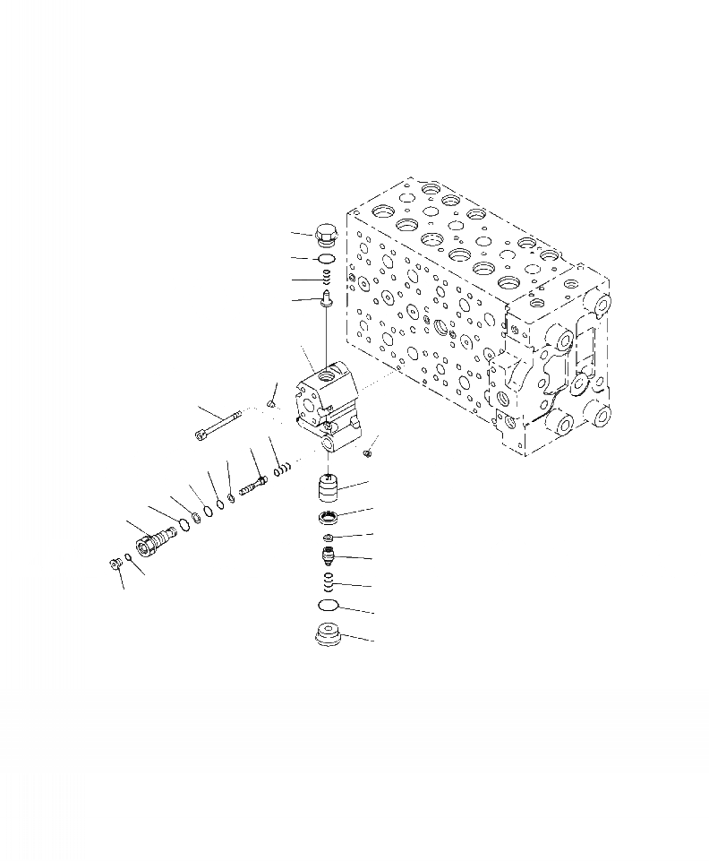 Схема запчастей Komatsu PC220LL-8 - H-A ОСНОВН. УПРАВЛЯЮЩ. КЛАПАН СТРЕЛА HOLDING КЛАПАН ГИДРАВЛИКА