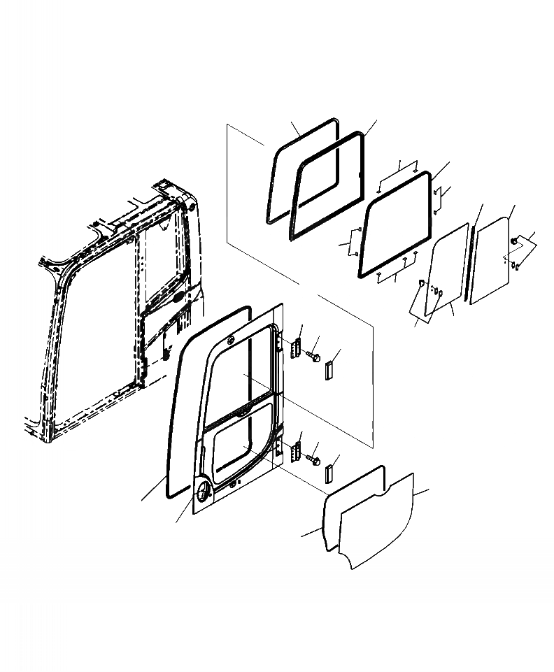 Схема запчастей Komatsu PC220LL-8 - K-A КАБИНА ДВЕРЬ ASSEMBLY OPERATOR\XD S ОБСТАНОВКА И СИСТЕМА УПРАВЛЕНИЯ