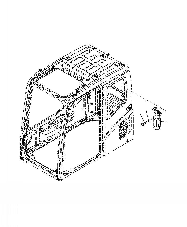 Схема запчастей Komatsu PC220LL-8 - K8-A КАБИНА ОГНЕТУШИТЕЛЬ OPERATOR\XD S ОБСТАНОВКА И СИСТЕМА УПРАВЛЕНИЯ