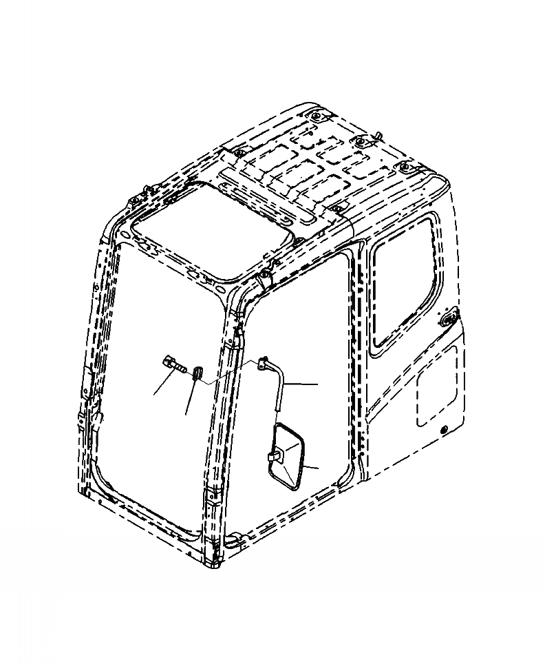 Схема запчастей Komatsu PC220LL-8 - M-A ЗЕРКАЛА ЗАДН. ВИДАЛЕВ. ЧАСТИ КОРПУСА