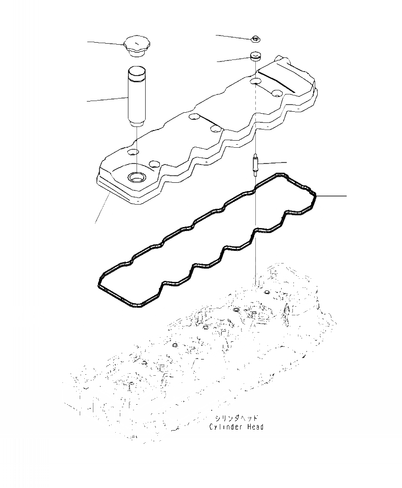Схема запчастей Komatsu PC240LC-10 - AVC- ГОЛОВКА ЦИЛИНДРОВ COVER ДВИГАТЕЛЬ