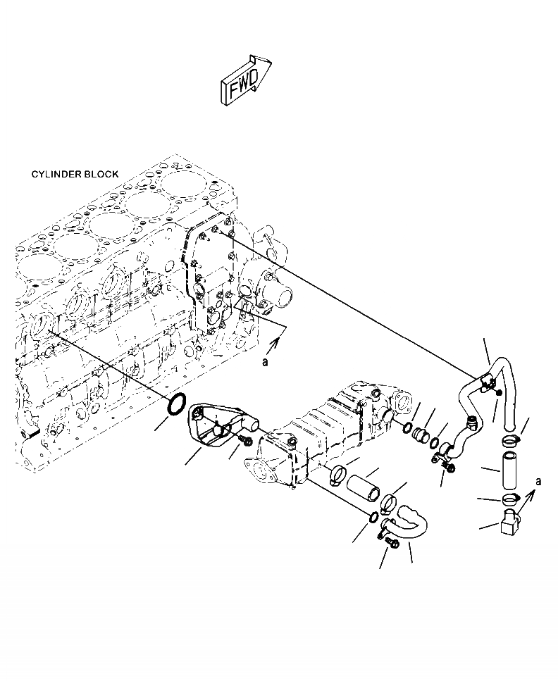 Схема запчастей Komatsu PC240LC-10 - AER- ВЫПУСКН. GAS RECIRCULATION (EGR) ОХЛАДИТЕЛЬ ВОДН. ГИДРОЛИНИЯ ДВИГАТЕЛЬ