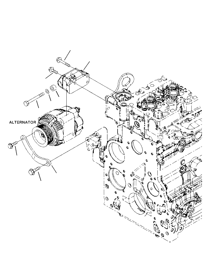 Схема запчастей Komatsu PC240LC-10 - AEH- КРЕПЛЕНИЕ ГЕНЕРАТОРА ДВИГАТЕЛЬ