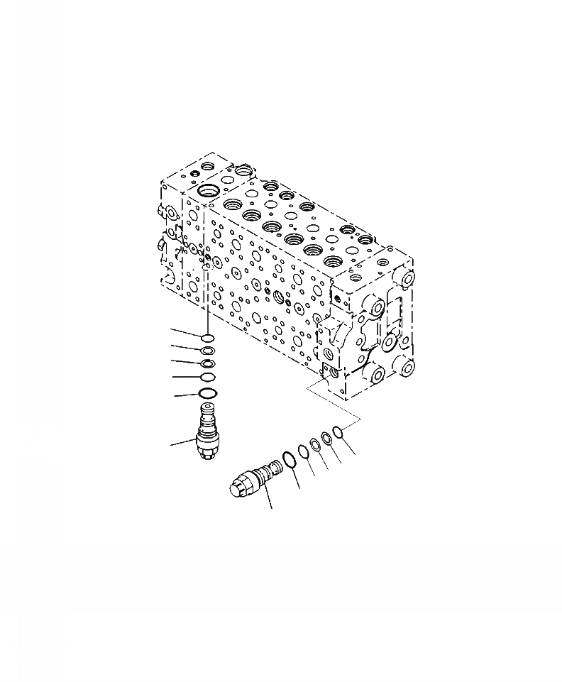 Схема запчастей Komatsu PC240LC-10 - H-8 ОСНОВН. УПРАВЛЯЮЩ. КЛАПАН ВНУТР. ЧАСТИ (8/) ГИДРАВЛИКА