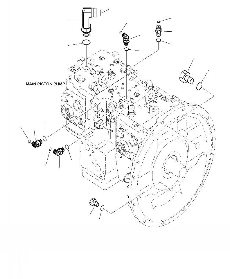 Схема запчастей Komatsu PC240LC-10 - H- ОСНОВН. ПОРШЕНЬ НАСОС СОЕДИН-ЕS ГИДРАВЛИКА