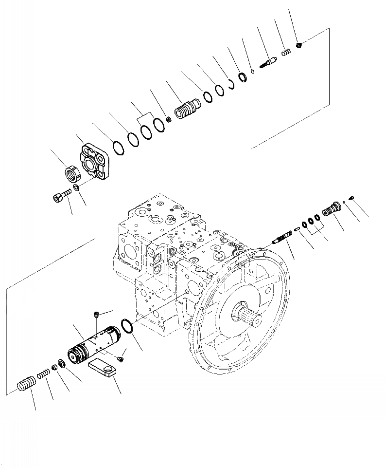 Схема запчастей Komatsu PC240LC-10 - H- ОСНОВН. ПОРШЕНЬ НАСОС ВНУТР. ЧАСТИ (/) ГИДРАВЛИКА