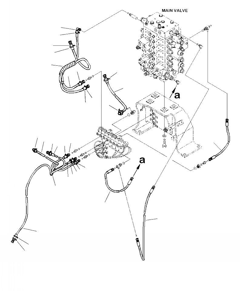 Схема запчастей Komatsu PC240LC-10 - H8- ГИДРОЛИНИЯ СОЛЕНОИДНЫЙ КЛАПАН ПАТРУБКИ ГИДРАВЛИКА