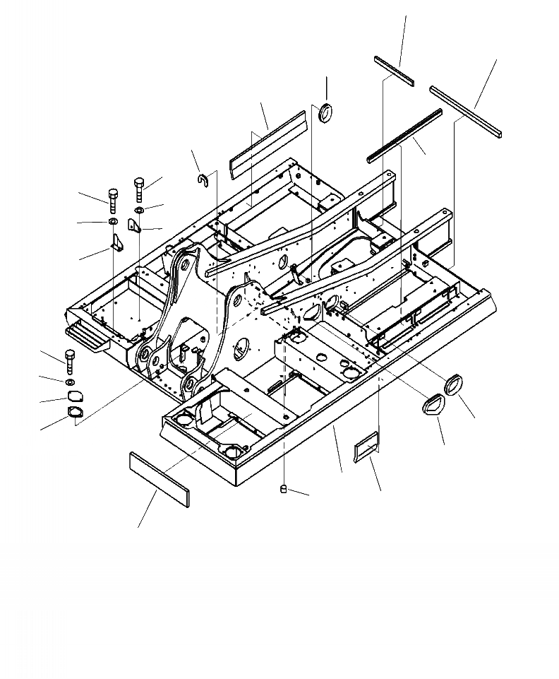 Схема запчастей Komatsu PC240LC-10 - J- ОСНОВНАЯ РАМА ЩИТКИ И УПЛОТНЕНИЯ ОСНОВНАЯ РАМА И ЕЕ ЧАСТИ