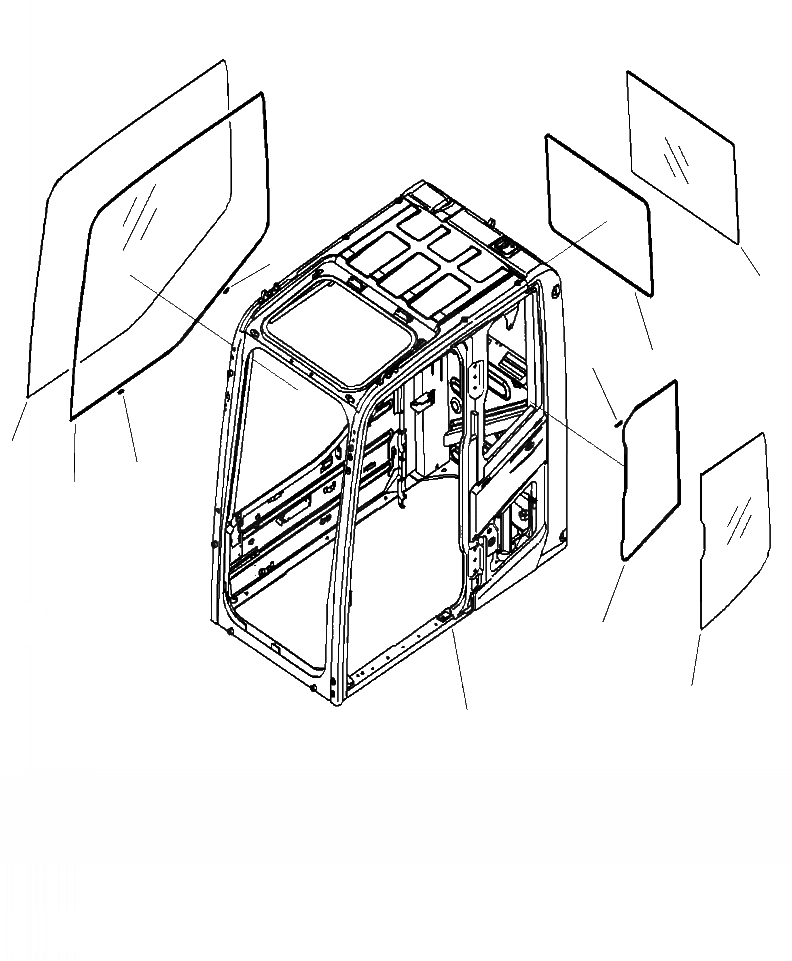 Схема запчастей Komatsu PC240LC-10 - K- КАБИНА КАБИНА И ОКНАS OPERATOR\XD S ОБСТАНОВКА И СИСТЕМА УПРАВЛЕНИЯ