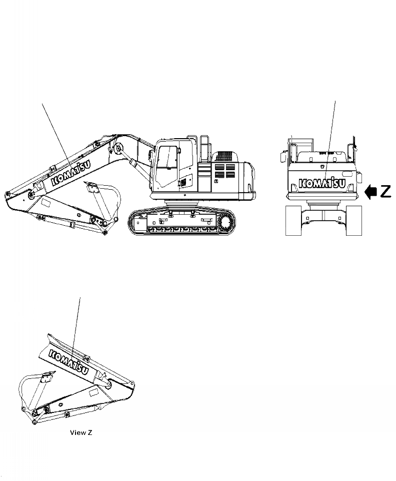 Схема запчастей Komatsu PC240LC-10 - U- ТАБЛИЧКИ KOMATSU ЛОГОТИП МАРКИРОВКА