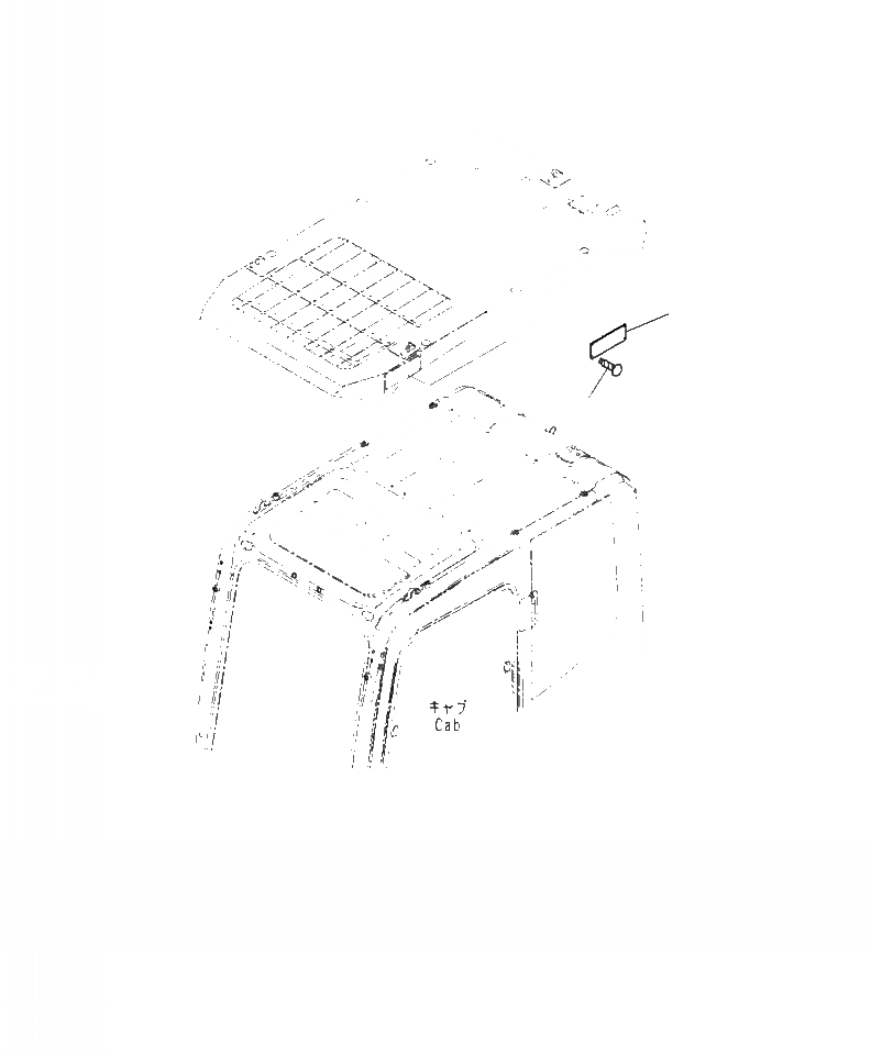 Схема запчастей Komatsu PC240LC-10 - U- ПЛАСТИНА КАБИНА ВЕРХН. ЧАСТИ КОРПУСА LV МАРКИРОВКА