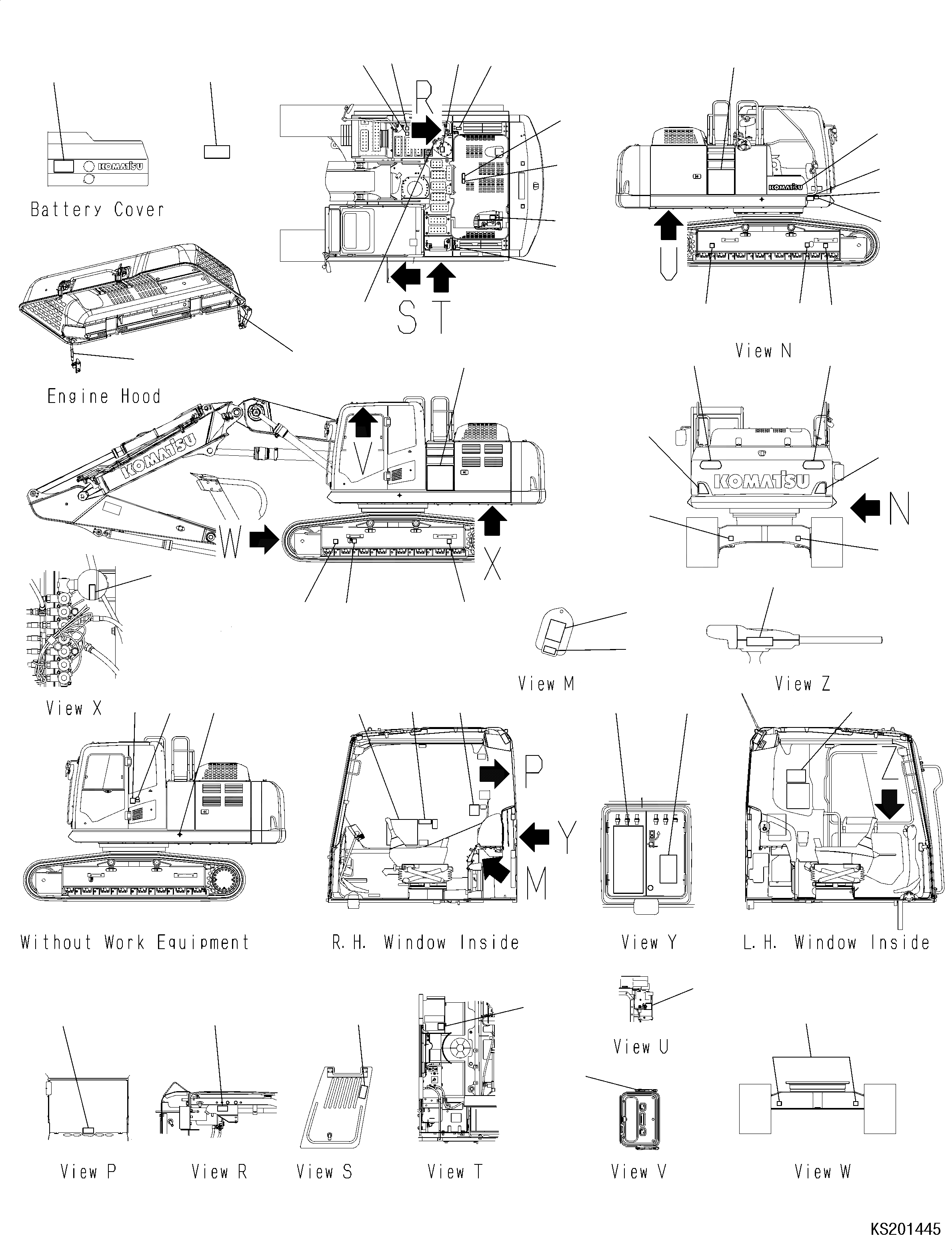 Схема запчастей Komatsu PC240LC-10 - МАРКИРОВКА, АНГЛ., KUK, LC, ДЛЯ 2-СЕКЦИОНН. СТРЕЛЫ МАРКИРОВКА, АНГЛ., KUK, LC, 2-СЕКЦИОНН. СТРЕЛА