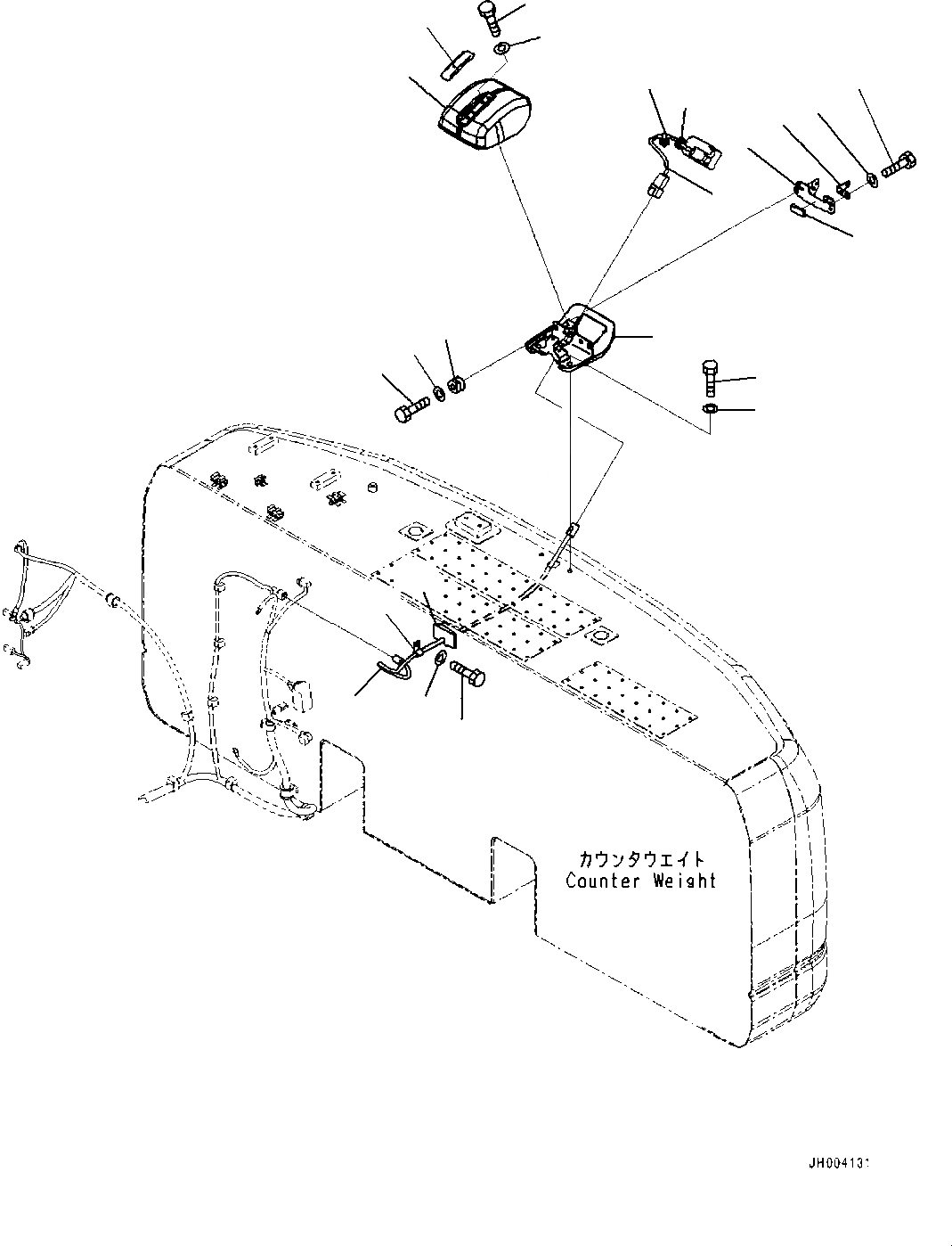 Схема запчастей Komatsu PC240LC-8 - ЗАДН. VIEW CAMERA, -CAMERA (№B-B7) ЗАДН. VIEW CAMERA, -CAMERA