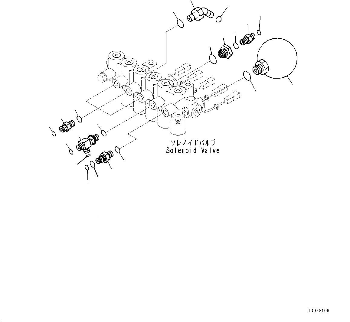 Схема запчастей Komatsu PC240LC-8 - СОЛЕНОИДНЫЙ КЛАПАН ТРУБЫ, БЕЗ ATT ТРУБЫ, АККУМУЛЯТОР, КОМПОНЕНТЫ СОЛЕНОИДНЫЙ КЛАПАН ТРУБЫ, БЕЗ ATT ТРУБЫ, АККУМУЛЯТОР