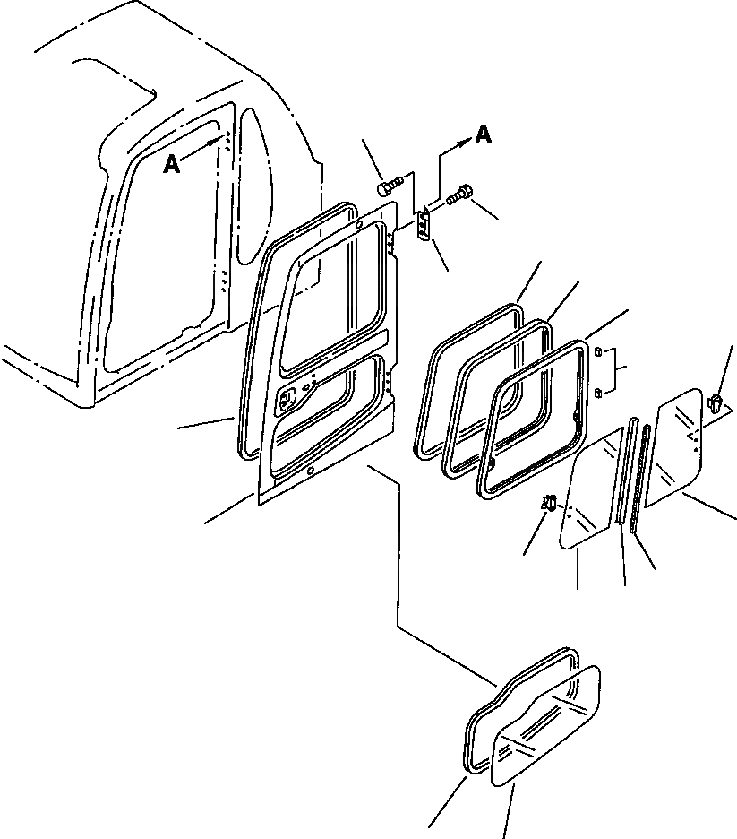 Схема запчастей Komatsu PC250LC-6LC - FIG NO. K- КАБИНА (ДВЕРЬ) КАБИНА ОПЕРАТОРА И СИСТЕМА УПРАВЛЕНИЯ