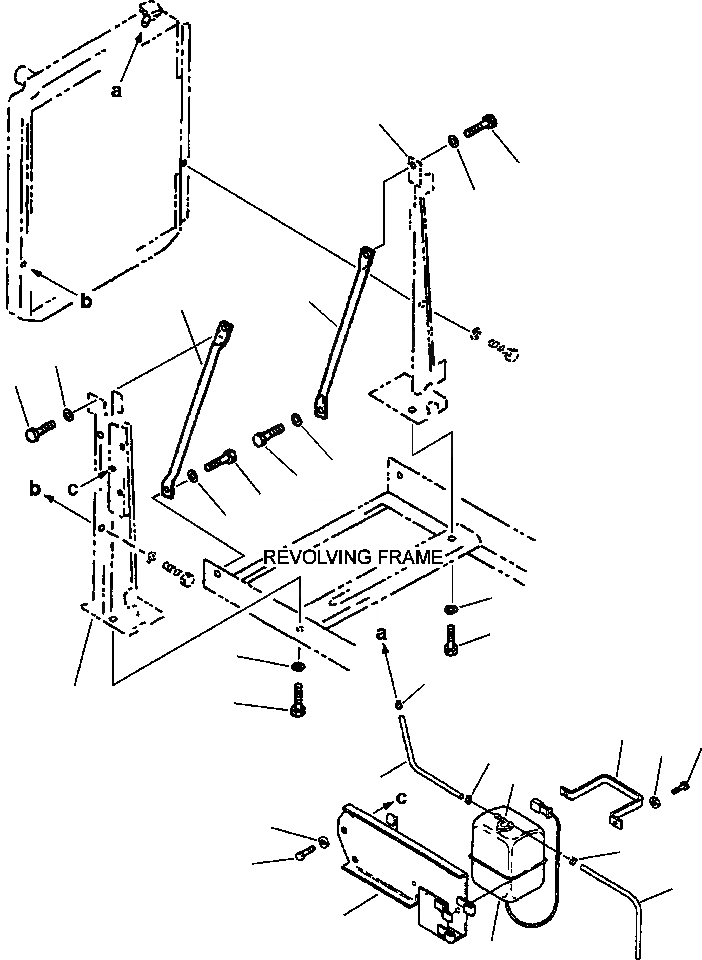 Схема запчастей Komatsu PC250LC-6LE - FIG NO. C-A КРЕПЛЕНИЕ РАДИАТОРА СИСТЕМА ОХЛАЖДЕНИЯ